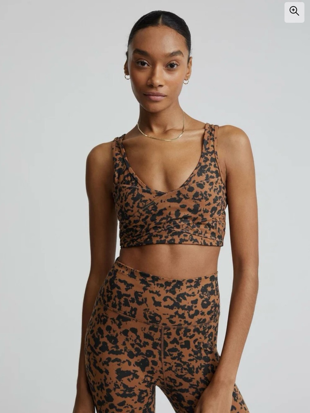 Varley Kellam Bra size XS in Rust Distorted Animal print‎ women’s sports bra